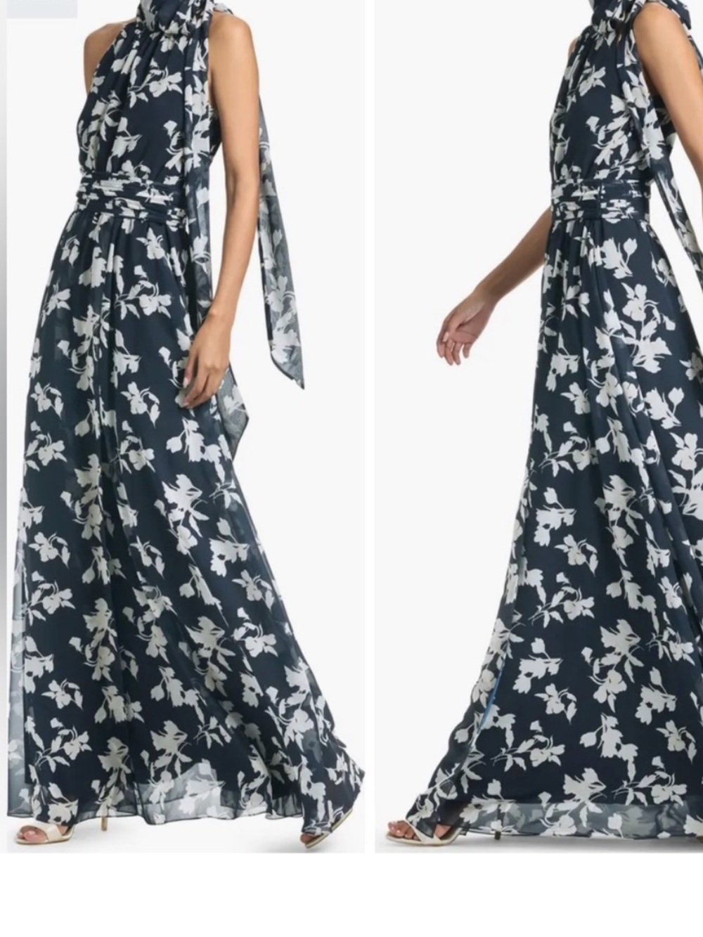 Sachin + Babi Kayla Halter Venetia Petal Gown Dress Size 12